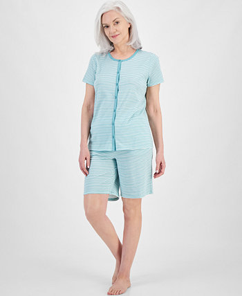 Women's 2-Pc. Cotton Bermuda Short Pajamas Set, Created for Macy's Charter Club
