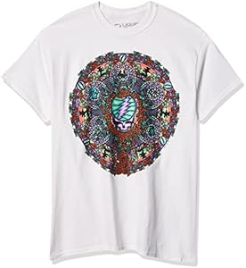 Liquid Blue Unisex-Adult Standard Grateful Dead Celtic Mandala White T-Shirt Liquid Blue