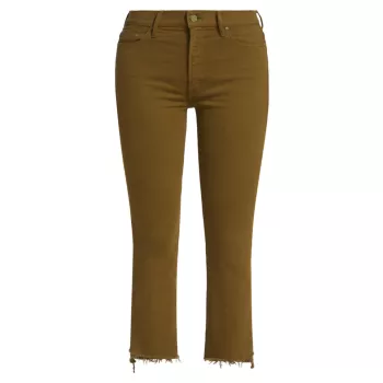The Insider Mid-Rise Slim-Fit Crop Jeans MOTHER