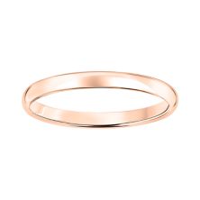 Обручальное кольцо из золота 10 карат с полированным куполом 2 мм Unbranded