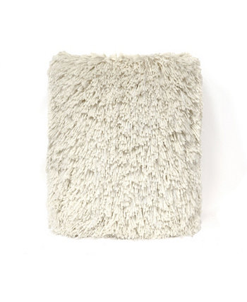 Shaggy Faux Fur Decorative Pillow, 20" x 20" Lush Décor