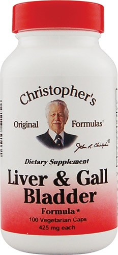 Liver And Gall Bladder -- 425 mg - 100 Vegetarian Capsules (Вегетарианские капсулы) Christopher's