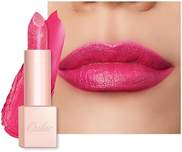 Oulac Moisturizing Pink Lipstick for Women - Tinted Lip Balm with Shimmmer, Lightweight Lip Makeup, Nourishing & Hydrating Formula, Vegan & Gluten Free, PG03 Pink Jewel Oulac