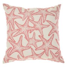 Mina Victory Starfish Reversible Wave Outdoor Throw Pillow Mina Victory