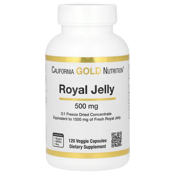 Королевское Желе, 500 мг, 120 растительных капсул - California Gold Nutrition California Gold Nutrition