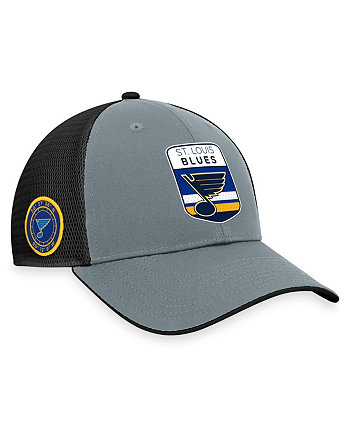 Мужская серо-черная регулируемая шляпа St. Louis Blues Authentic Pro Home Ice Trucker Fanatics