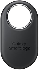 Samsung Galaxy SmartTag2, Bluetooth Tracker, Smart Tag GPS Locator Tracking Device, Item Finder for Keys, Wallet, Luggage, Pets, Use w/ Phones and Tablets Android 11 or Later, 2023, 1 Pack, Black Samsung