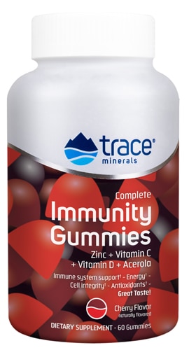 Trace Minerals Research Immunity Gummies Cherry — 60 жевательных конфет Trace Minerals ®