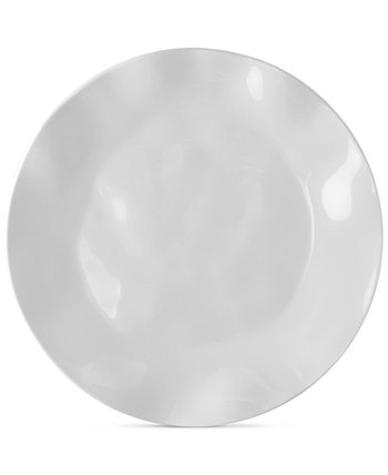 Обеденные тарелки из белого меламина с рюшами, набор из 4 шт. Q Squared