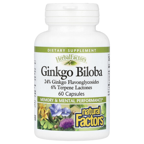 Гинкго Билоба - 60 капсул - Natural Factors Natural Factors
