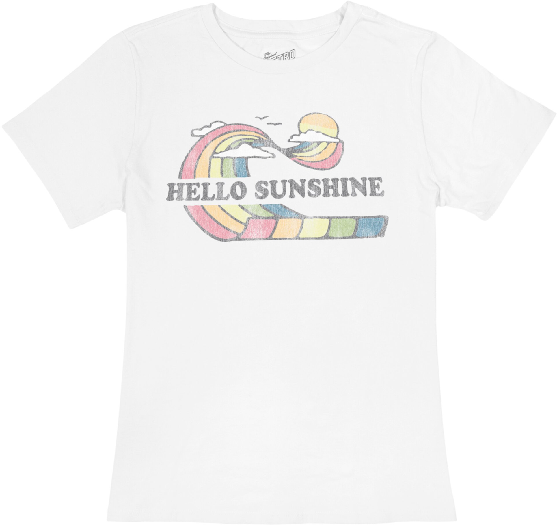 Hello Sunshine Cotton Crew Neck Tee (Big Kids) The Original Retro Brand Kids