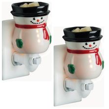Candle Warmers Etc. 2-Pack Snowman Plug-In Fragrance Warmer Candle Warmers