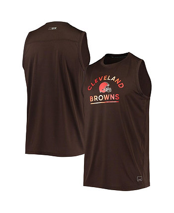 Men's Brown Cleveland Browns Rebound Tank Top MSX by Michael Strahan