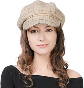 Кепка восьмиклинка Comhats Womens Merino Fashion Newsboy Hats Wool Visor Beret Cabbie Cap Ladies Comhats