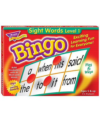 Sight Words Bingo Language Building Skill Game Trend Enterprises
