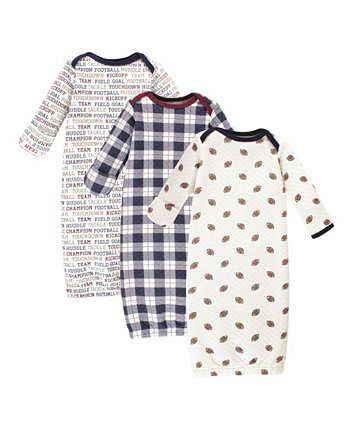 Стеганые хлопковые платья для мальчиков и девочек, набор из 3 шт. Hudson Baby