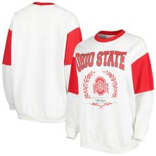 Women's Gameday Couture White Ohio State Buckeyes It's A Vibe Dolman Pullover Sweatshirt Gameday Couture