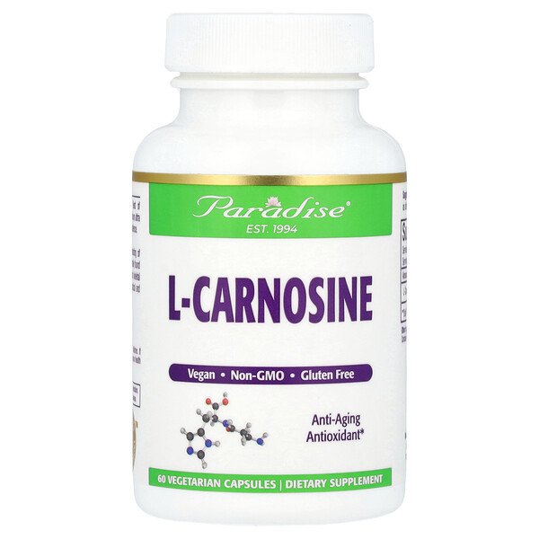 L-Карнозин - 60 растительных капсул - Paradise Herbs Paradise Herbs