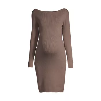 Платье-свитер для беременных в рубчик Hudson NOM