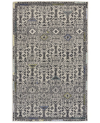 Anastasia R8447 Черный коврик размером 2 x 3 фута Simply Woven