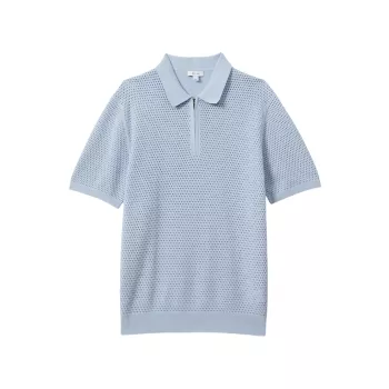 Burnham Cotton-Blend Polo Shirt REISS