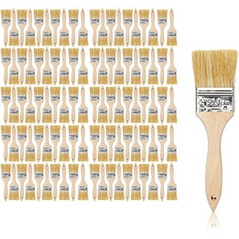 Chip Paint Brushes For Painting, Art And Crafts Supplies (2 X 7.5 In, 100 Pack) Bright Creations