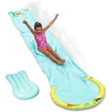 Hoovy Giant 16 Foot Kids Backyard Water Splash Slip and Slide Toy с бодибордом Hoovy