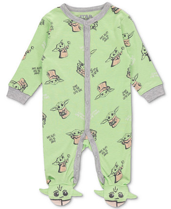 Baby Boys Baby Yoda Footed Coverall HAPPY THREADS