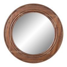 Большое круглое настенное зеркало с акцентом из мелиорированной древесины Patton Patton