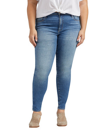 Плюс размер Один размер подходит для двоих Эластичные джинсы скинни с высокой посадкой Forever JAG