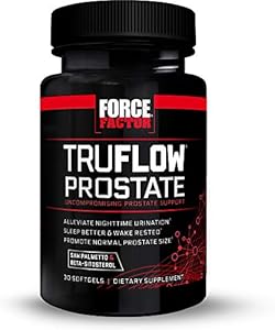 Force Factor TruFlow Prostate Health Support Supplement for Men with Beta Sitosterol, 30 Count Force Factor