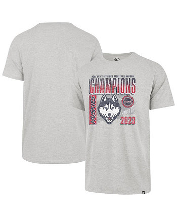 Мужская серая футболка с талисманом мужских национальных чемпионов по баскетболу UConn Huskies 2023 NCAA '47 Brand