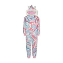 Пижама Sleep On It для девочек с капюшоном и застежкой-молнией Tie Dye Swirl со встроенным капюшоном с 3D-персонажем Sleep On It