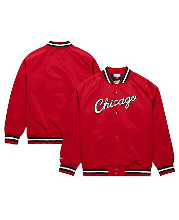 Мужская куртка реглан с длинными кнопками Red Chicago Bulls Hardwood Classics Throwback Wordmark Mitchell & Ness