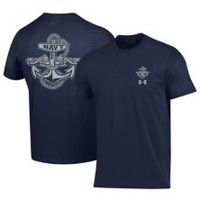 Мужская футболка Under Armour Navy Gardshipmen Silent Service Anchor Under Armour