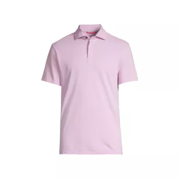 Cotton-Blend Piqué Polo Shirt Stone Rose