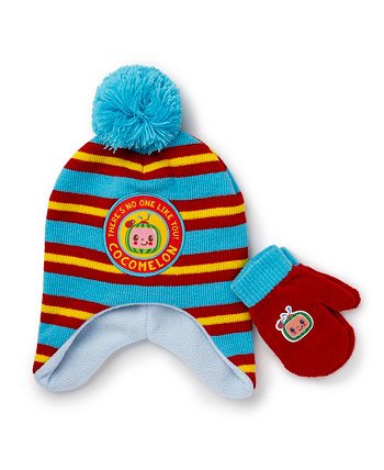 Cocomelon Toddler Hat and Mitten Set, 2 Piece Berkshire