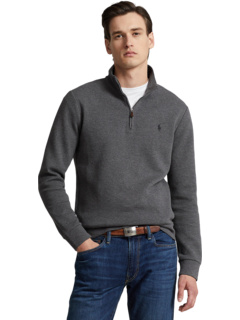 Пуловер двойной вязки на молнии 1/4 из сетки Ralph Lauren