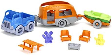 Игрушка для машины или коляски Green Toys RV Camper Set, синий/оранжевый - 10 предметов для ролевой игры Green Toys