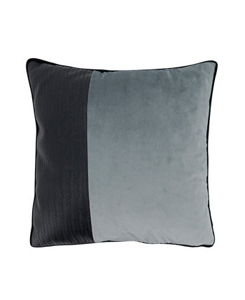 Двухцветная бархатная декоративная подушка, 18 x 18 дюймов Saro