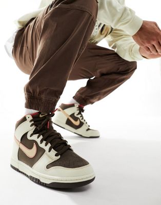 Мужские кроссовки Nike Dunk Retro High в бежево-коричневых тонах Nike