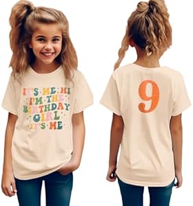 It’s Me I’m The Birthday Girl Shirts Toddler Kids Girls Birthday Tees T-Shirt Party Outfits Tops 5-12 Years Ag Aguu