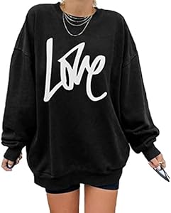 Женская Толстовка Langwyqu Oversized Los Angeles California Crewneck Long Sleeve Casual Loose Pullover Langwyqu