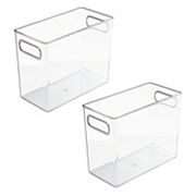 mDesign 10" x 5" x 8" Plastic Kitchen Pantry Storage Organizer Container Bin - 2 Pack MDesign