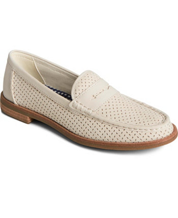 Women's Seaport Penny Leather Ivory Loafers Sperry