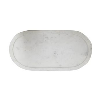 Simple Oval Marble Tray Table Decor Unbranded