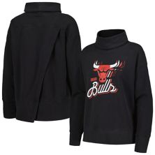 Women's Levelwear Black Chicago Bulls Sunset Pullover Sweatshirt LevelWear