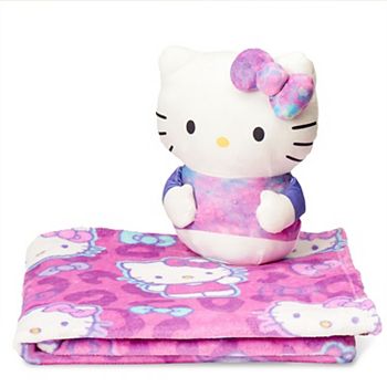 Sanrio Hello Kitty Hello Hugs Silk Touch Throw Blanket 40X50 inches and Hugger Set 11 inches The Northwest