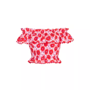 Женская блузка Geranium Poppy Lottie от Pink City Prints Pink City Prints