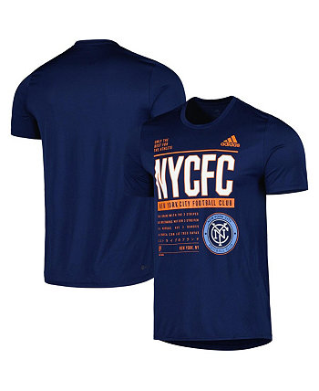 Мужская темно-синяя футболка New York City FC Club DNA Performance Adidas